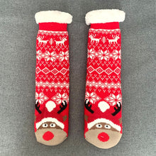 Load image into Gallery viewer, Christmas Fuzzy Slipper Socks Womens Floor Sock
