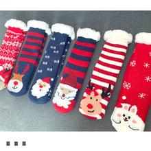 Load image into Gallery viewer, Christmas Fuzzy Slipper Socks Womens Floor Sock
