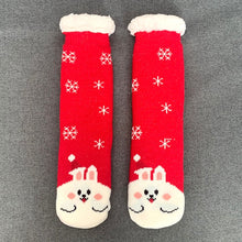 Load image into Gallery viewer, Christmas Fuzzy Slipper Socks Womens Floor Sock
