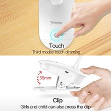 Load image into Gallery viewer, Led gooseneck table lamp touch clip learning lamp USB rechargeable
