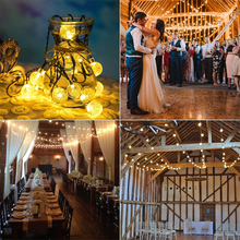 Load image into Gallery viewer, Solar String Lights Outdoor  Led Crystal Globe Patio Light for Garden Party Decor
