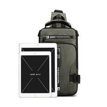 Load image into Gallery viewer, Multi-function messenger bag with USB charging port
