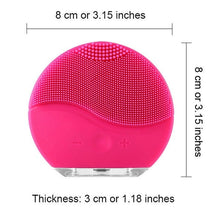 Load image into Gallery viewer, Electric Face Brush Vibration Massager Facial Silicone Cleansing Brush
