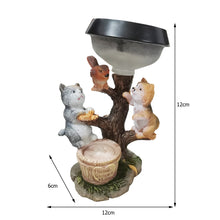 Load image into Gallery viewer, Small Animal Sculpture Resin Craft Statue LED Solar Lamp
