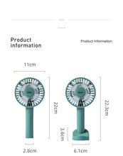 Load image into Gallery viewer, Portable mini fan Students hold a small fan desktop and hold a USB small fan
