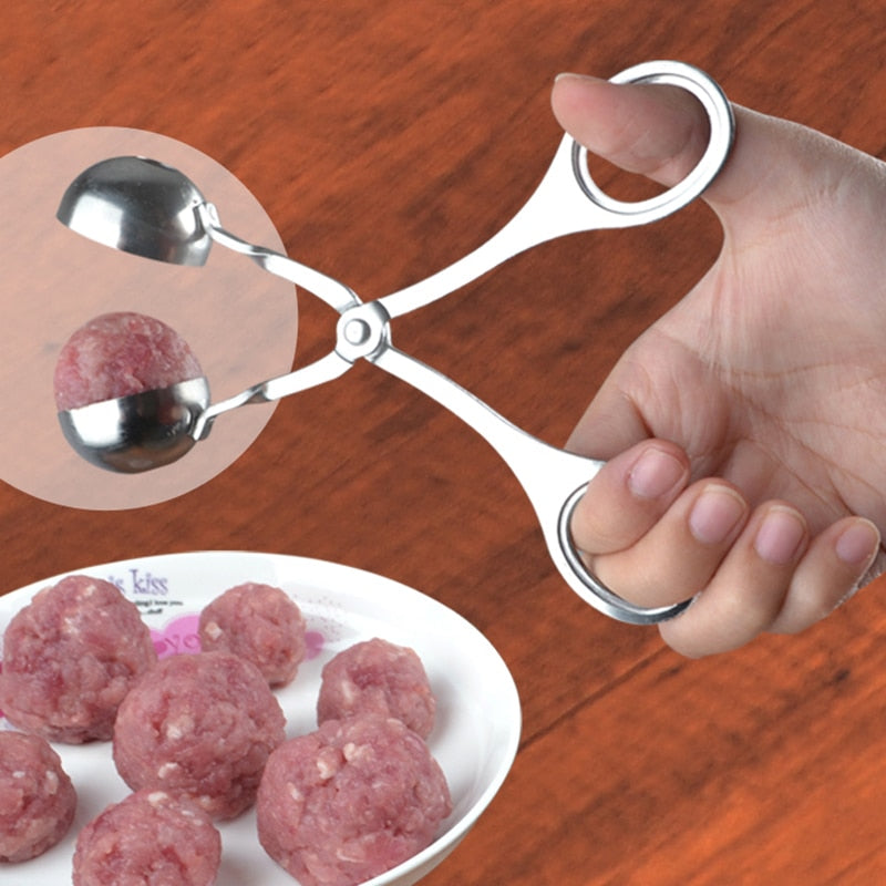 Stainless Steel Meatball Maker Clip Fish Ball Rice Ball Making Mold Form Tool