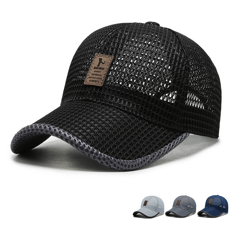 Summer Unisex Men fishing Baseball Caps Women Breathable Mesh Snapback Hats