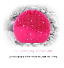 Load image into Gallery viewer, Electric Face Brush Vibration Massager Facial Silicone Cleansing Brush
