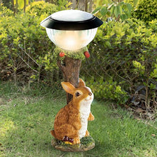 Load image into Gallery viewer, Small Animal Sculpture Resin Craft Statue LED Solar Lamp
