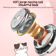 Load image into Gallery viewer, Stn28 wireless Bluetooth 5.0 cute cat claw cat ear color lamp headset
