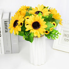 Load image into Gallery viewer, 7Branch Artificial Sunflower Bouquet Silk Fake Sunflowers
