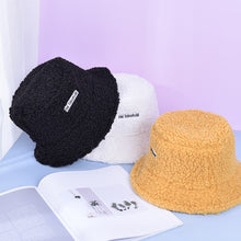 Load image into Gallery viewer, Lamb Faux Fur Bucket Hat Winter Warm Teddy Velvet Hats for Women

