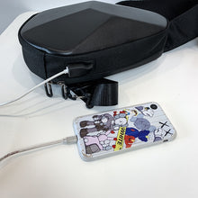 Load image into Gallery viewer, Multifunctional men&#39;s  bag waterproof USB charging chest bag
