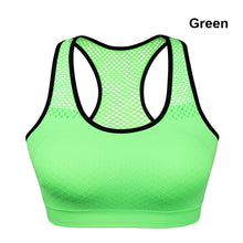 Load image into Gallery viewer, Quick drying mesh  Top shockproof fitness women&#39;s bra removable cushion
