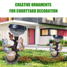 Load image into Gallery viewer, Small Animal Sculpture Resin Craft Statue LED Solar Lamp
