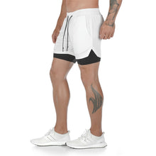 Load image into Gallery viewer, Men 2 in 1 Sports Jogging Fitness Training Quick Dry Short Pants
