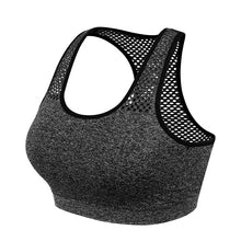 Load image into Gallery viewer, Quick drying mesh  Top shockproof fitness women&#39;s bra removable cushion
