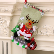 Load image into Gallery viewer, New Gift Bag Linen Large Christmas Socks Christmas Decorations
