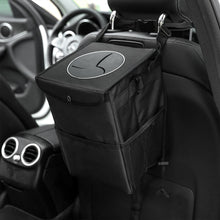 Load image into Gallery viewer, Car Bin Car Trash Can with Lid and Side Pockets Foldable Waterproof

