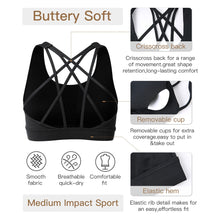 Load image into Gallery viewer, Push Up Sports Bra Women&#39;s Tracksuit Cross Straps Wireless Padded Gym Bra
