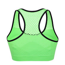 Load image into Gallery viewer, Quick drying mesh  Top shockproof fitness women&#39;s bra removable cushion
