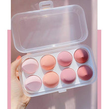 Load image into Gallery viewer, 8 Latex free professional cosmetic sponge sets beauty foundation sponge box
