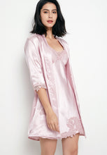 Load image into Gallery viewer, 5Pcs Women&#39;s Satin sexy lace patchwork pajamas and gowns set
