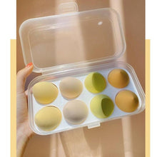 Load image into Gallery viewer, 8 Latex free professional cosmetic sponge sets beauty foundation sponge box
