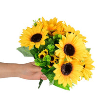 Load image into Gallery viewer, 7Branch Artificial Sunflower Bouquet Silk Fake Sunflowers
