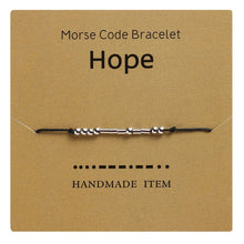Load image into Gallery viewer, I Love You Morse Code Dainty Beaded Bracelet with Secret Message Jewelry Gift
