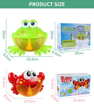 Load image into Gallery viewer, Children&#39;s bathtub soap machine automatic music bubble crab frog
