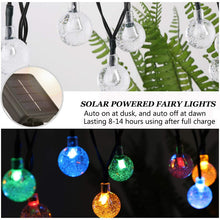 Load image into Gallery viewer, Solar String Lights Outdoor  Led Crystal Globe Patio Light for Garden Party Decor
