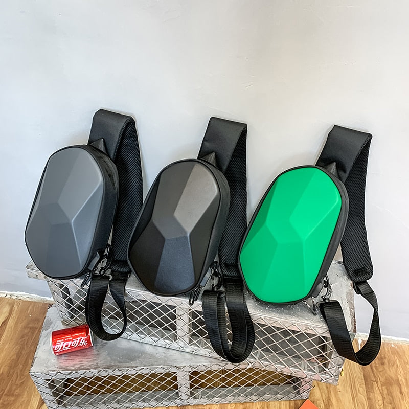 Multifunctional men's  bag waterproof USB charging chest bag