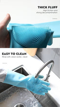 Load image into Gallery viewer, 1Pair Dishwashing Cleaning Gloves Magic Silicone Rubber Dish Washing Glove
