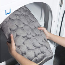 Load image into Gallery viewer, Cobblestone Embossed Bathroom Bath Mat
