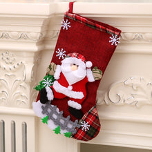 Load image into Gallery viewer, New Gift Bag Linen Large Christmas Socks Christmas Decorations
