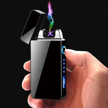 Load image into Gallery viewer, With LED power display windproof double arc lighter plasma charging USB

