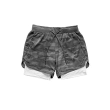 Load image into Gallery viewer, Men 2 in 1 Sports Jogging Fitness Training Quick Dry Short Pants
