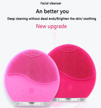 Load image into Gallery viewer, Electric Face Brush Vibration Massager Facial Silicone Cleansing Brush
