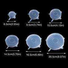 Load image into Gallery viewer, 6Pcs silicone telescopic cover kitchen tool accessories reusable elastic food cover
