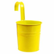 Load image into Gallery viewer, Fashionable and colorful vertical metal flowerpot hanging bucket
