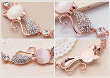 Load image into Gallery viewer, Rose Gold Alloy Lovely Cat Bracelets for Women

