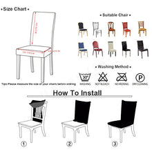 Load image into Gallery viewer, Solid Color Spandex Chair Covers Stretch Dining Room Seat Cover
