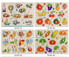 Load image into Gallery viewer, Wooden Puzzle Children&#39;s educational toys cartoon car animal fruit 3D Puzzle
