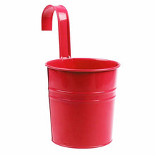 Load image into Gallery viewer, Fashionable and colorful vertical metal flowerpot hanging bucket
