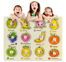 Load image into Gallery viewer, Wooden Puzzle Children&#39;s educational toys cartoon car animal fruit 3D Puzzle

