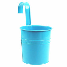 Load image into Gallery viewer, Fashionable and colorful vertical metal flowerpot hanging bucket
