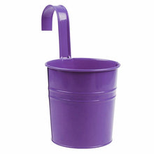 Load image into Gallery viewer, Fashionable and colorful vertical metal flowerpot hanging bucket
