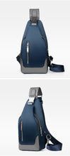Load image into Gallery viewer, Men Casual Shoulder Crossbody Bag USB Charging Chest Bag Waterproof
