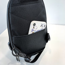 Load image into Gallery viewer, Multifunctional men&#39;s  bag waterproof USB charging chest bag
